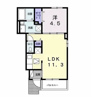 サンリット ガーデン【1階】の間取り