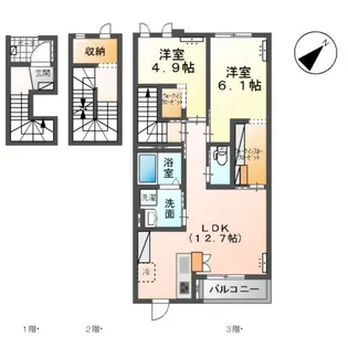 DISNERD【3階】の間取り
