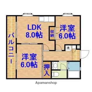 メゾンクレール・M【203号室】の間取り