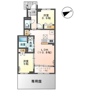メゾン ブルーム【1階】の間取り