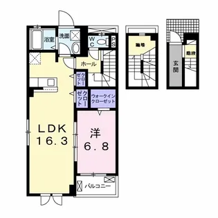 ル トレフル【3階】の間取り