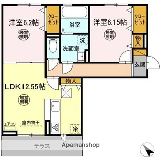 ミッドタウンおゆみ野【1階】の間取り