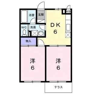 コーポ内山【1階】の間取り