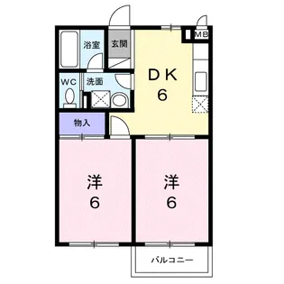 コーポ内山【2階】の間取り