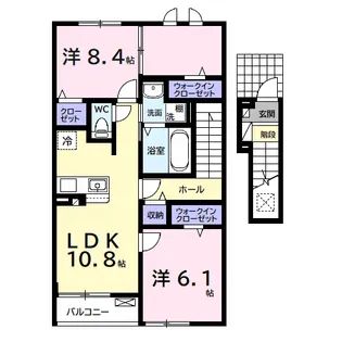 スリー・サークル【2階】の間取り