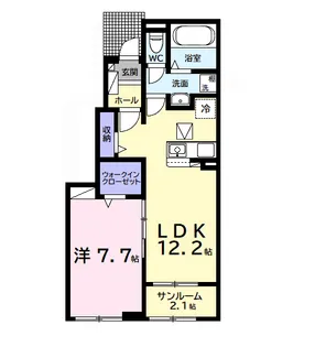 ベルメランジェA【1階】の間取り