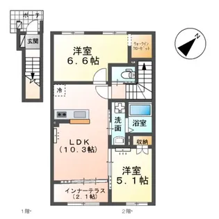 ヴェール【2階】の間取り