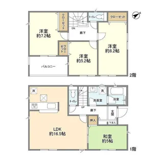 千葉県千葉市中央区川戸町【一戸建】の間取り