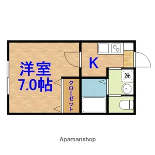 フェリオ葛城【1階】の間取り