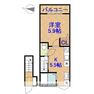 パステール・グランおゆみ野【2階】の間取り