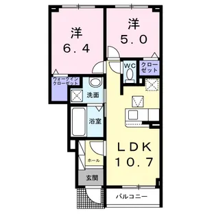 ユウスゲ【1階】の間取り