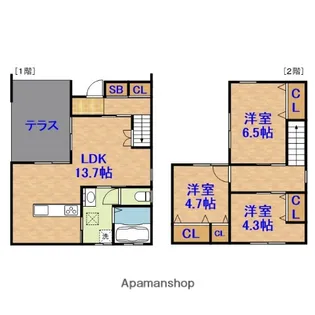 千葉県千葉市中央区南生実町【一戸建】の間取り