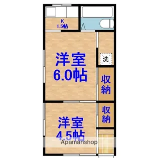 仁戸名町アパート【1階】の間取り