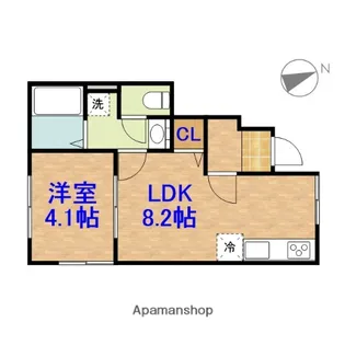 ナリトモ赤井A【1階】の間取り