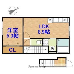 ナリトモ赤井A【2階】の間取り