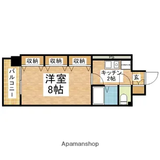 GRASS SQUARE 六番館【3階】の間取り