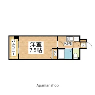 GRASS SQUARE 六番館【11階】の間取り