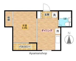 アビタシオン B棟【202号室】の間取り