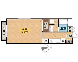 シャレー桜井新町 D棟【203号室】の間取り