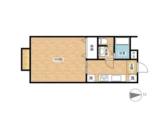 シャレー桜井新町 D棟【101号室】の間取り