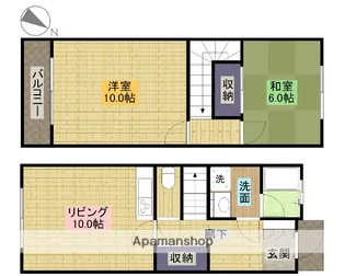 ウインズ【107号室】の間取り