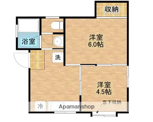 コーポ小林【1号室】の間取り