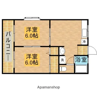 ロイヤルハイツⅠ【106号室】の間取り