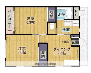 オリーブハウス【303号室】の間取り