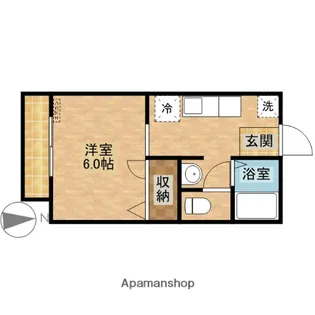 サンハイツヒノ B棟【105号室】の間取り