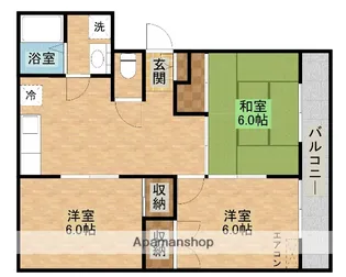レジデンス東太田【205号室】の間取り