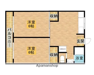 光コーポ【206号室】の間取り