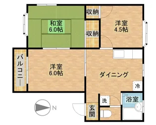 パルグレイスA【2階】の間取り