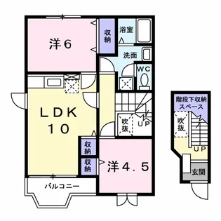ローマ・アリエスC【2階】の間取り