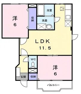 ブロードヒルⅡ【1階】の間取り
