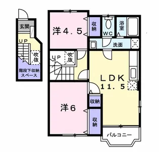 ソルマージュⅡ【2階】の間取り