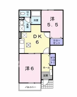 2DKの間取り画像