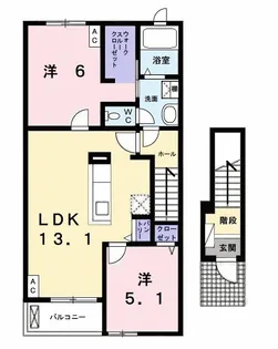 グランド ソレイユⅠ【2階】の間取り