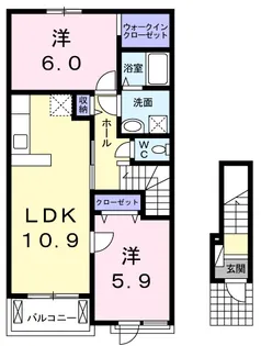 ニュープロムナード【2階】の間取り