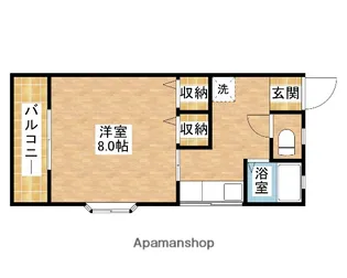 スカイハイツ真舟【205号室】の間取り