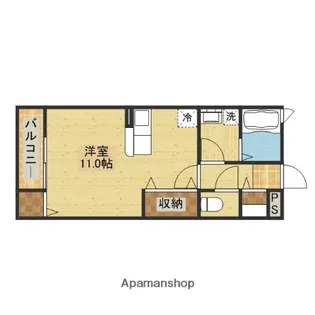 バードピア新田A棟【306号室】の間取り