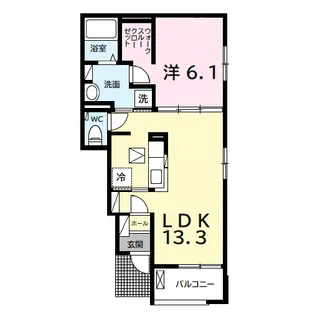ルピナス イン ナガスカ【1階】の間取り