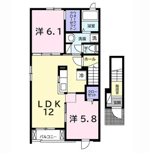 ルピナス イン ナガスカ【2階】の間取り