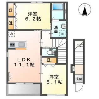 アリディファルコⅠ【2階】の間取り