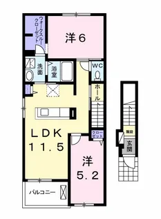 オアシス11 E【2階】の間取り