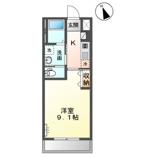 サニーウェル【2階】の間取り