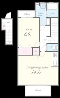サンエヴァン【2階】の間取り