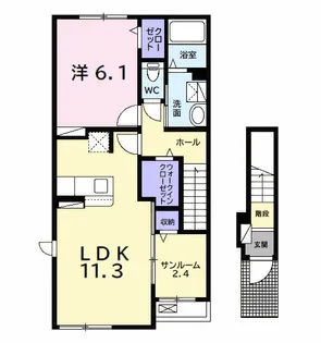 メゾン・ド・ルミエール9【2階】の間取り