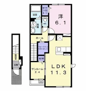 メゾン・ド・ルミエール9【2階】の間取り