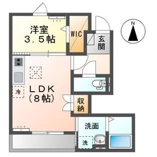 グレイス旭日【1階】の間取り
