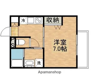 バードピア新田C棟【201号室】の間取り